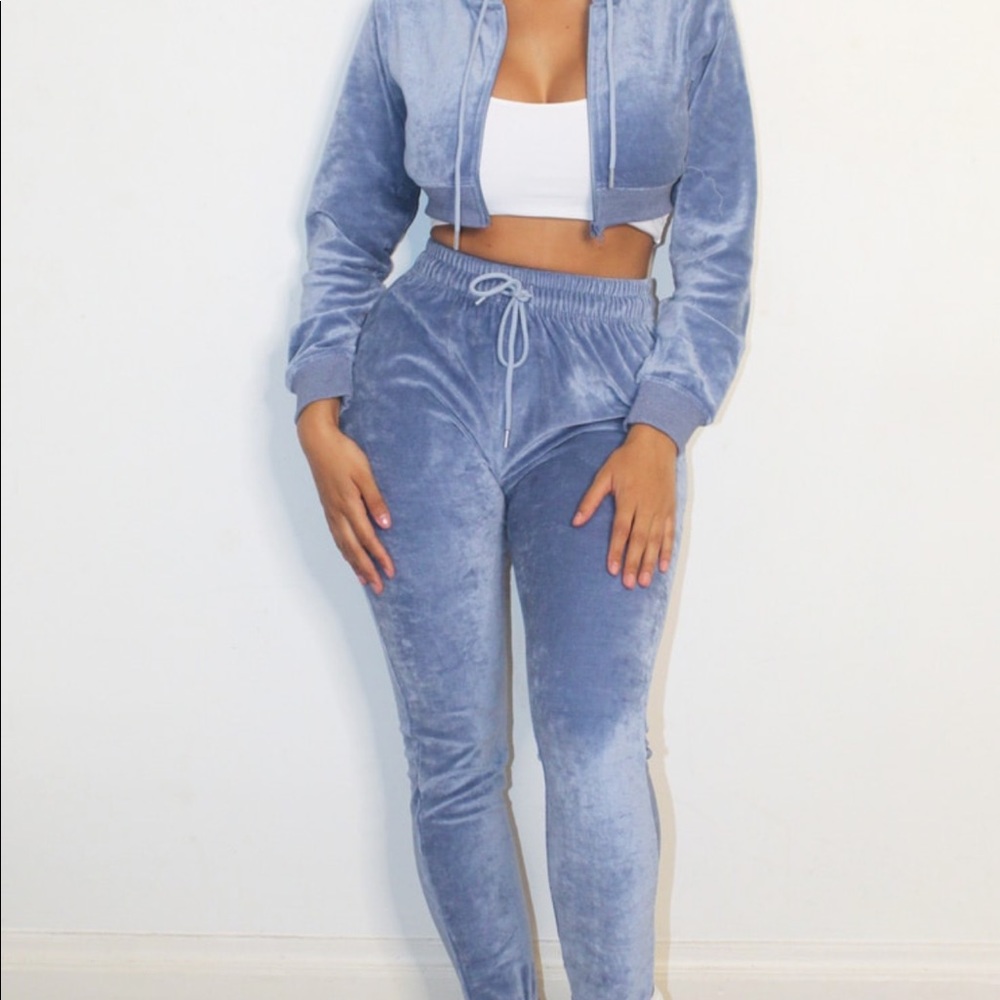 Pretty little thing velour track suit
